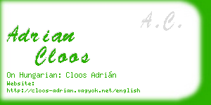 adrian cloos business card
